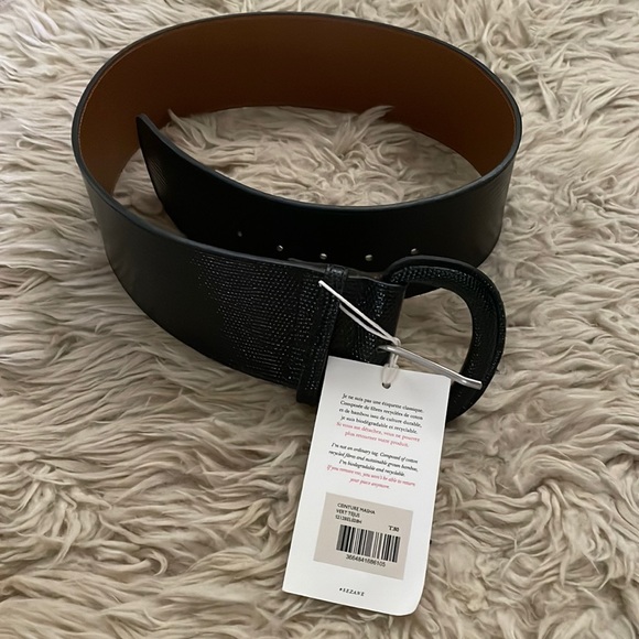 NWT Sézane Masha belt. Dark green. Size 80 - Picture 2 of 9